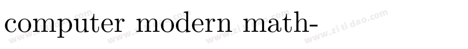 computer modern math字体转换